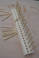 Peg Loom Small 450mm 2-row 22 and 14 pegs. For weaving wool, fleece, rags etc.