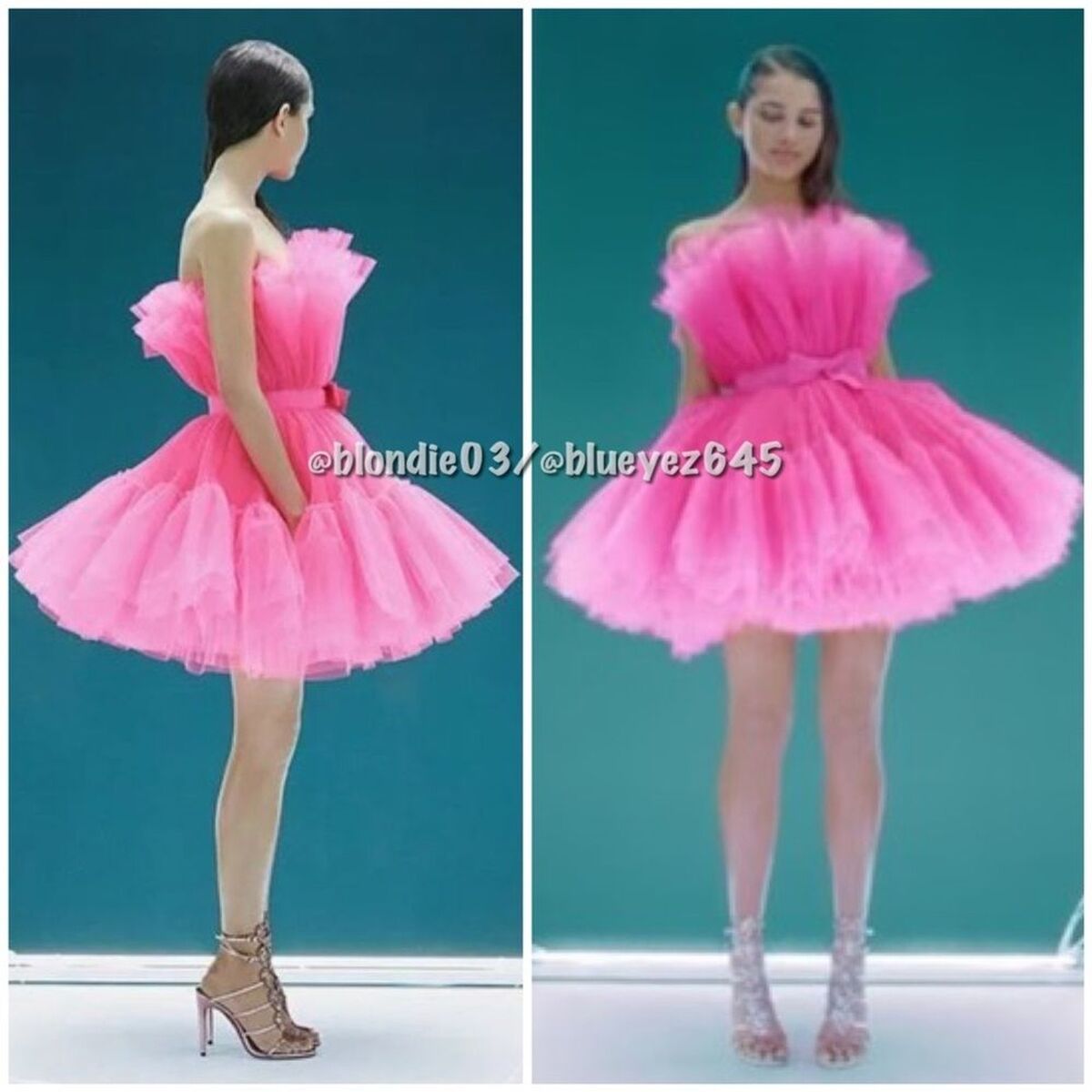 Giambattista Valli x H&M pink flared tulle dress Euro 38/US6