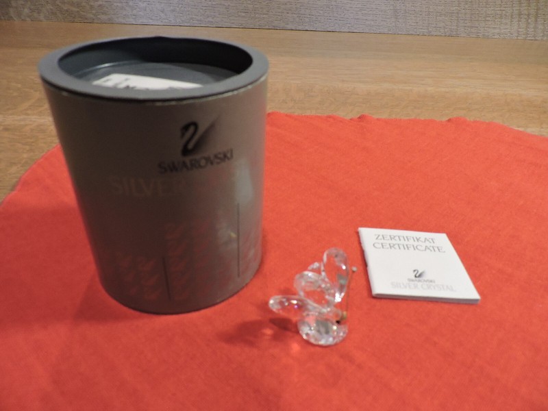 Butterfly Figure by Swarovski with Original Container, Certificate Booklet