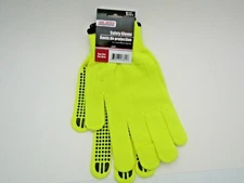 Tool Bench Safety Gloves 1 Pair BRIGHT YELLOW NON SLIP SAFETY GLOVES New w/ Tags