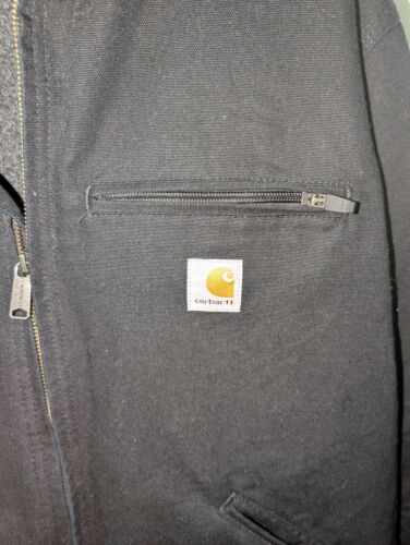 Carhartt Blanket Lined Black Detroit Jacket Men’s Size 2XL - Picture 2 of 7
