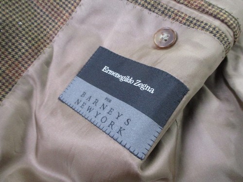 Ermenegildo Zegna Jacket Men 52 L Beige Plaid Wool Sport Blazer Coat Business - Picture 10 of 14