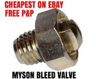 Radiator GENUINE BLEED SCREW AIR /  VALVE VENT NIPPLE  'MYSON' RADIATORS >2003
