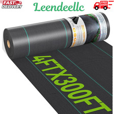 4ft x 300ft Garden Weed Barrier - Woven Landscape Fabric - Heavy Duty Weed Mat
