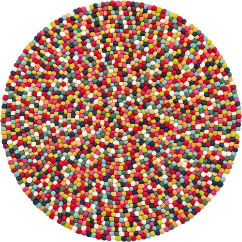 Rectangular and circular shaped Multi color Felt rugs- Available in many sizes - Picture 8 of 8
