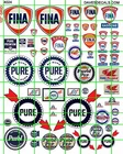 4024 DAVE'S DECALS ASSORTED VINTAGE SERVICE STATION FINA PURE GAS OIL SIGNS
