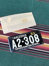 Vintage 1953 ARIZONA GRAND General Mills Wheaties Cereal Bicycle License Plate