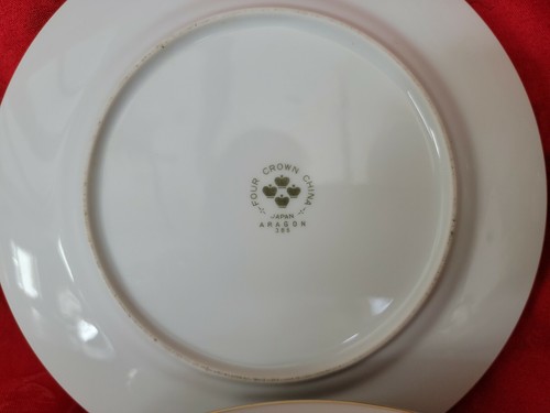 6er Set Sango Four Crown China Japan Muster Aragon 386 7 3/4" Teller - Bild 4 von 5