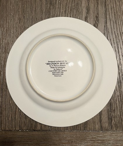 Warren Kimble Brandon House Country Quartet Red RoosterPlate Primitive Plate 8” - Picture 2 of 2