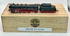 N Scale Trix BR03 Steam Locomotive With Tender Custom Wood Case
