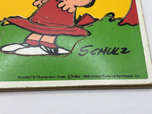 2 Vtg Playskool Tray Puzzles Peanuts Snoopy Lucy Disney Pluto Wooden Dog Read - Picture 5 of 10