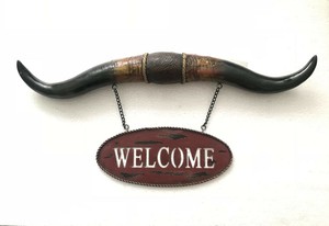 Texas Long Horn Steer Cow Bull Hand Made Wall Mount Sculpture