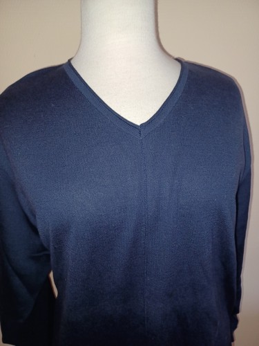 Mona Lisa klassischer Damen lg Arm Pullover Marine  Gr.56 große Größen 