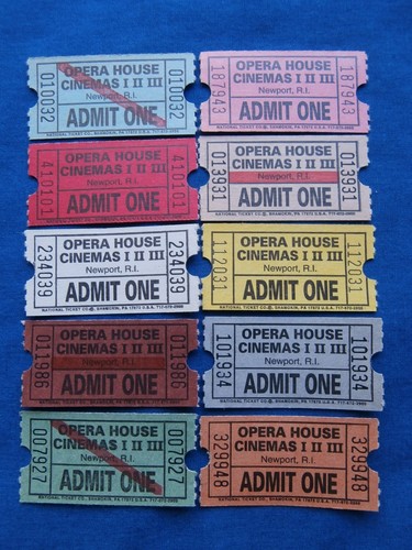 40 Vintage Opera House Cinemas Tickets (Strips of 4) (Drive-In Movie Theatre) RI - Picture 2 of 2