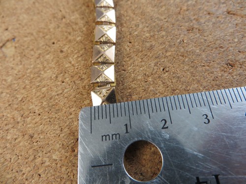 Antique 12k Yellow Gold Filled Book Sandwich Reversible Chain 18" Necklace #401 - Picture 21 of 23