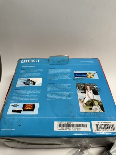 NOS Lite-On eHAU324-11 24x External SATA DVD/CD Smart-Erase-Burn Writer DVDRW - Picture 4 of 11
