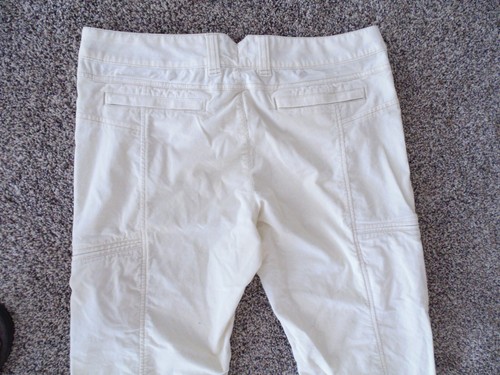 ATHLETA White Corduroy Cargo Chino Hiking Straight Leg Pants Womens 16 Stretch - Picture 4 of 7
