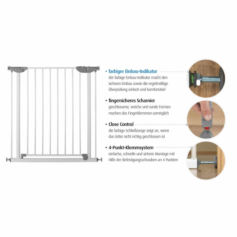 reer Klemmgitter Basic Metall Türgitter Treppengitter Treppenschutzgitter - Bild 2 von 4