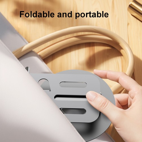 Foldable Cell Phone Stand 360 Rotating Aluminum Metal Tablets Desk Phone Holder - Photo 5 sur 14