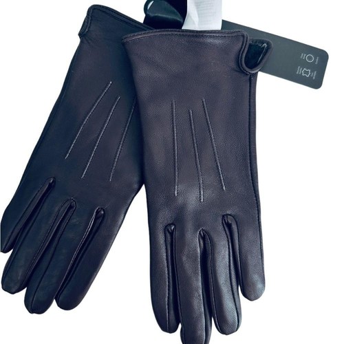 Hot Paws leather gloves brown driving gloves winter mountain luxury sz 7.5 NWT - Imagen 8 de 10