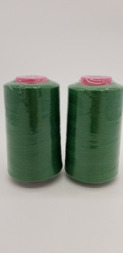 2-Pack Kelly Green 6000 Yards Per Spool Serger Sewing Machine Thread Cones T27 - Picture 7 of 11
