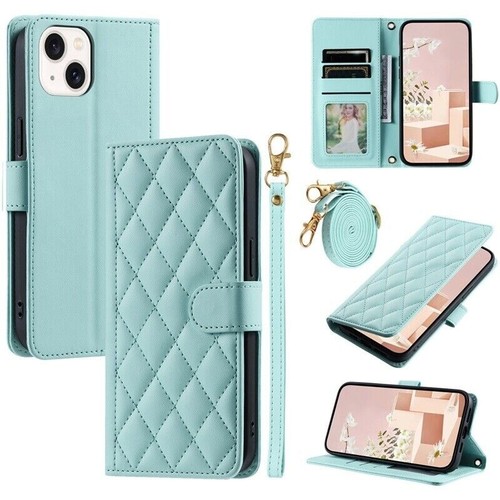 Lanyard Strap Wallet Flip Leather Case For iPhone 16 15 14 13 12 11 Pro Max 7 8 - Picture 76 of 86