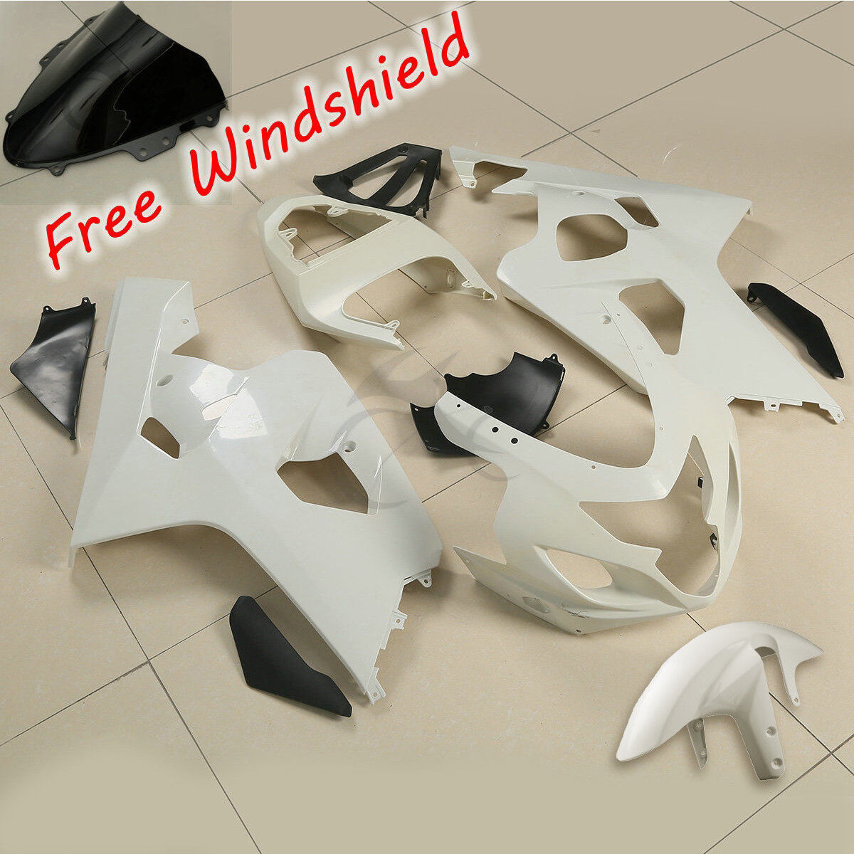 INJECTION ABS Unpainted Fairing Bodywork Fit For Suzuki GSXR GSX-R 600 750 04-05 image