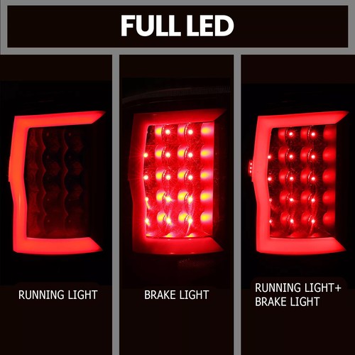 For GMC Sierra 1500 2007-2013 2500HD 3500HD 07-2014 Black LED Tail Lights Lamps - Picture 3 of 21