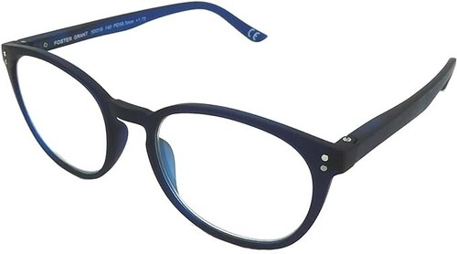 Foster Grant Reading Glasses AntiFog Blue Light w Case Joey Nvy +1.50 NEW! - Picture 2 of 2