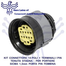 CONNETTORE 14 POLI VIE TENUTA STAGNA SICMA FRAMATOME FCI AUTO IVECO FIAT 1 KIT