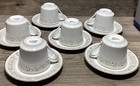 Vintage Art Nouveau Intricate Floral Tea Cups Saucers Set Amida U4304 Japan 12pc