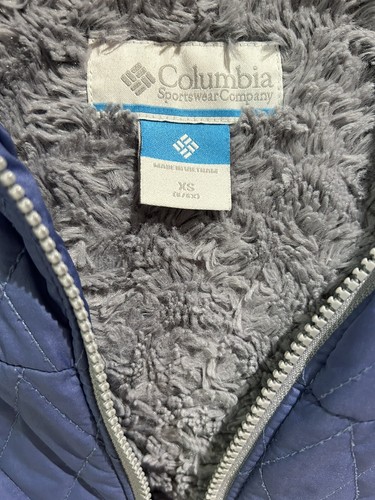 Columbia Ski Jacket Youth Kids 6/6x Blue Insulated Waterproof Snow Winter Coat - Picture 3 of 7