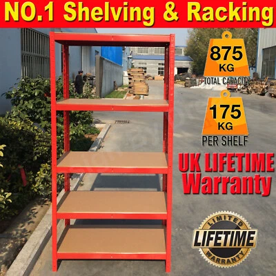 CHEAP - 5 TIER METAL SHELVING UNIT STORAGE RACKING SHELVES GARAGE WAREHOUSE SHED