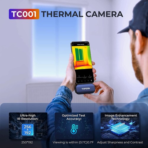 TOPDON TC001 256X192 Premium IR Thermal Imaging Camera for Android USB Type-C - Picture 2 of 12