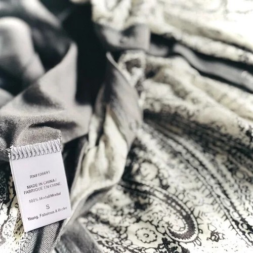 YOUNG FABULOUS & BROKE | S | Charcoal Paisley Tank Drape Cardigan NWOT MSRP$179 - Picture 10 of 13