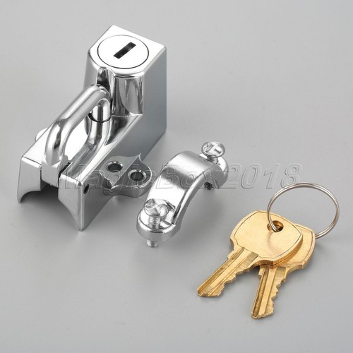 22mm Motorcycle Motocross Cruiser Chrome Helmet Lock Secure w 2 Keys for Harley - Picture 1 of 10