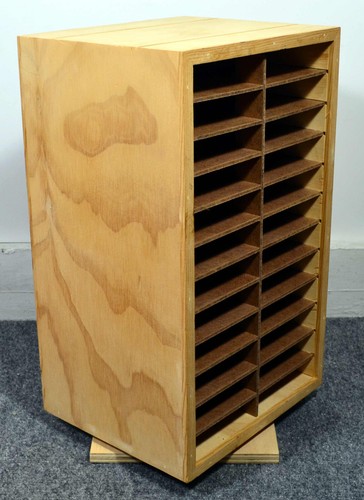 New Handmade wooden craft/parts organizer. Two sided w/48 compartments-swivels! - Picture 6 of 9