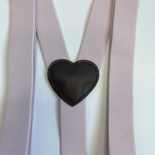 Unbranded Pink Suspenders With A Heart Boy's Elastic Formal Dress - Picture 2 of 8