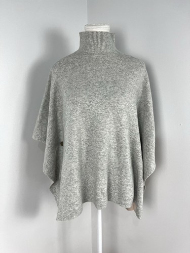 WITCHERY Poncho Knit Wrap Jumper Viscose Nylon Blend Women Size XXS/XS Grey