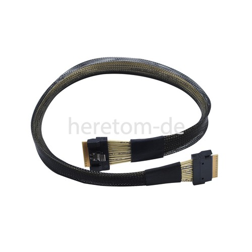 PCI-E Slimline SAS 4.0 SFF-8654 8i 74pin Host zu SFF-8654 74Pin Slim SAS Kabel - 第 1/10 張圖片