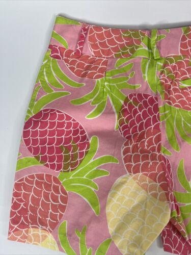 Lilly Pulitzer Pink Green Pout Flamenco Pineapple Callahan Shorts Womens Sz 2 - Picture 4 of 6