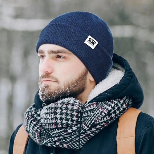 Solid Slouchy Knit Beanies Winter Hats for Men Women Running Ski Warm Skull Cap - Picture 4 of 47