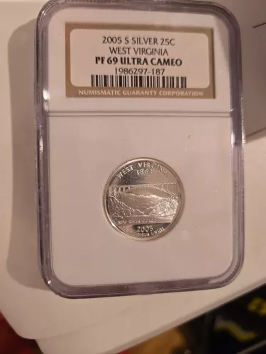 2005 S Silver Quarter West Virginia PF69 Ultra Cameo NGC