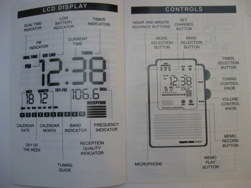 Vtg New SHARPER IMAGE DESIGN Shower Companion Plus / Fully tested / YR 2000-2006 - Picture 8 of 9