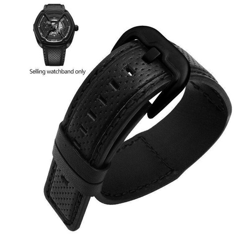 Fit For Dietrich Suunto OTC-AO1 OT-3 Stitches Belt Genuine Leather Watch Band - Picture 18 of 25