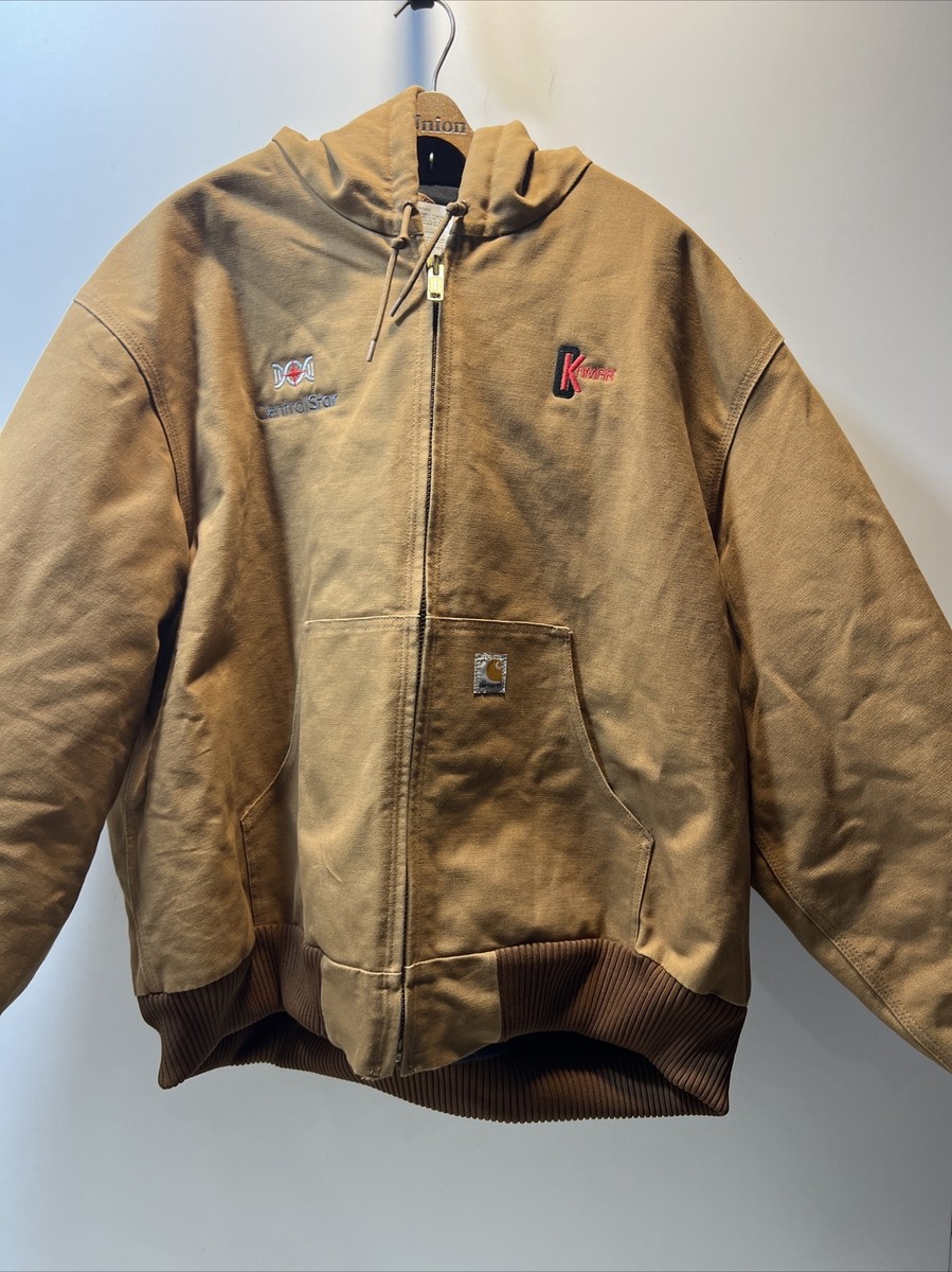 Carhartt Quilt Lined Chore Coat 2XL Hooded Work Jacket J140 Brown