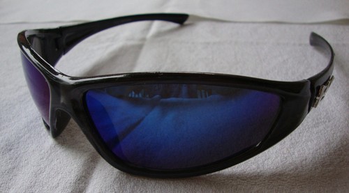 Sport Sunglasses Gray Blue Mirrored Lens Womens Mens Fire Biking Outdoor Eyewear - Picture 1 of 4