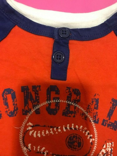 Boys Sz -12M ATHLETIC WORKS Longball **BASEBALL** Long Sleeve Shirt  2 Fer Look - Bild 3 von 6