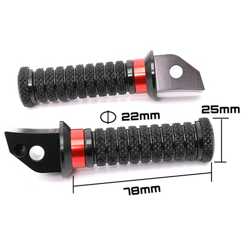RRING Red Grip Rear Foot Pegs For DUCATI Monster 1200 S 14-16 17 18 19 20 21 - Picture 2 of 4