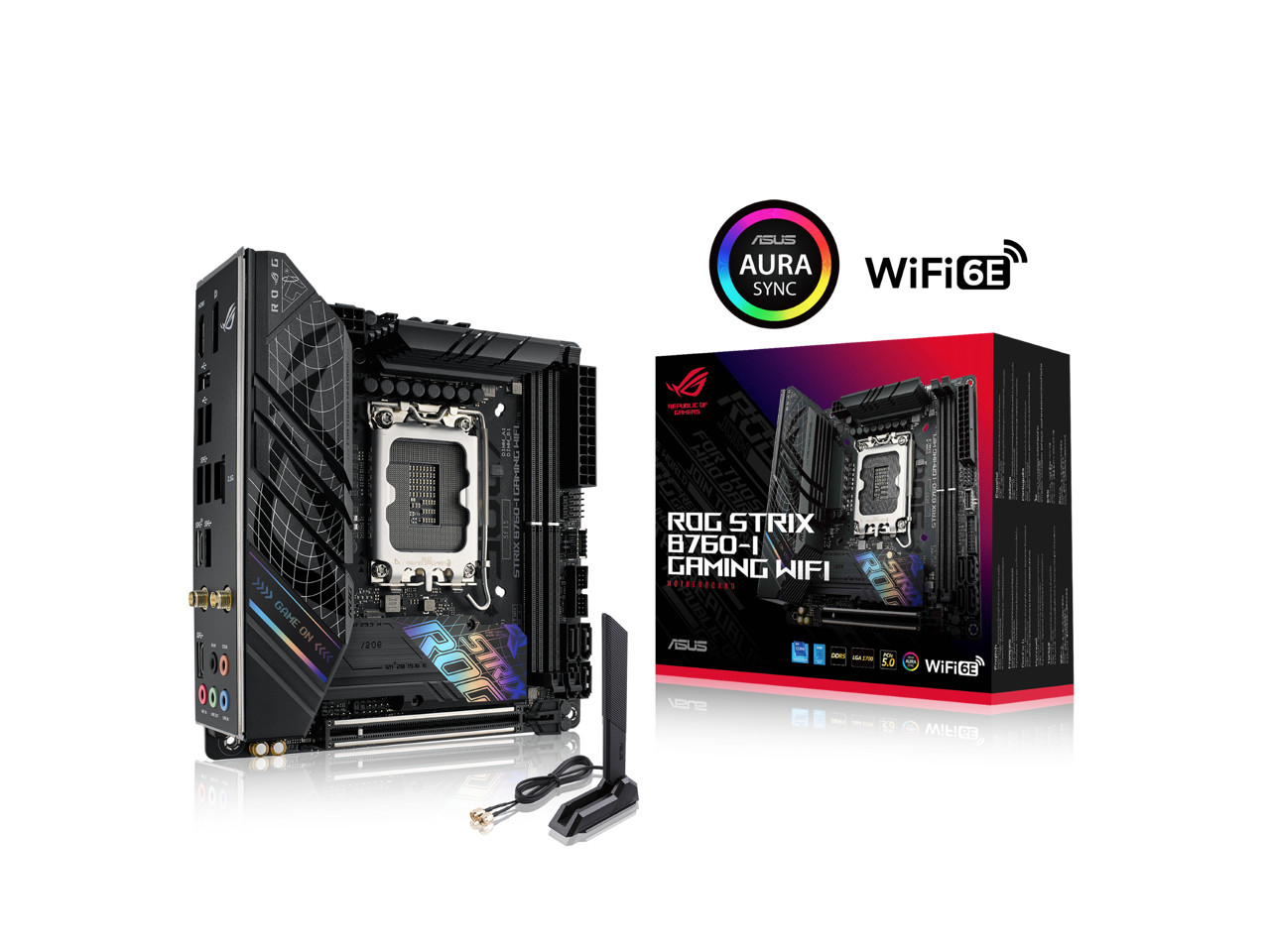 ASUS ROG Strix B760-I Gaming WiFi Intel B760 (13-го и 12-го поколения) LGA 1700